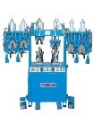 4 HOT & 2 COLD STATIONS BACKPART MOULDING MACHINE WITH FLANGING WIPERS